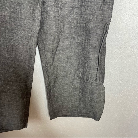 Alfani Women’s Heather Gray Linen Blend Cropped Plus Size Pants size 18W - Picture 5 of 11